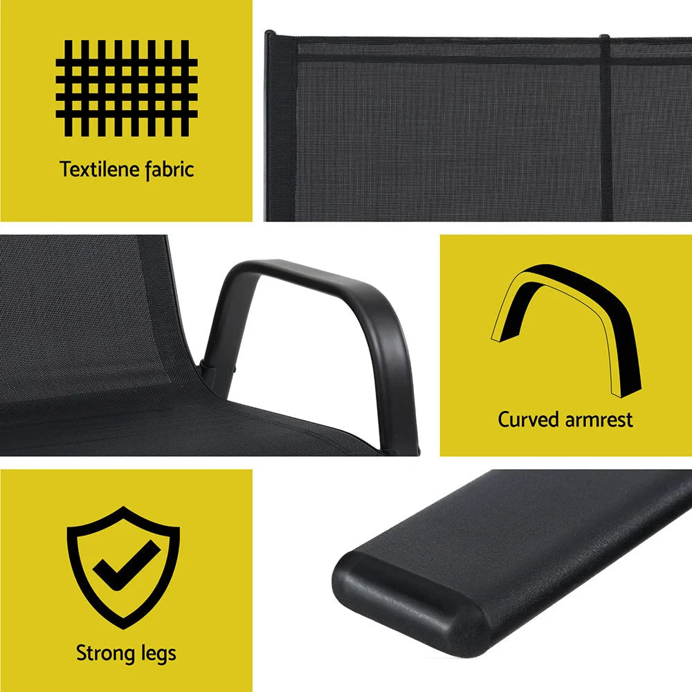 Gardeon Garden Bench Seat Steel Outdoor Patio Park Lounge