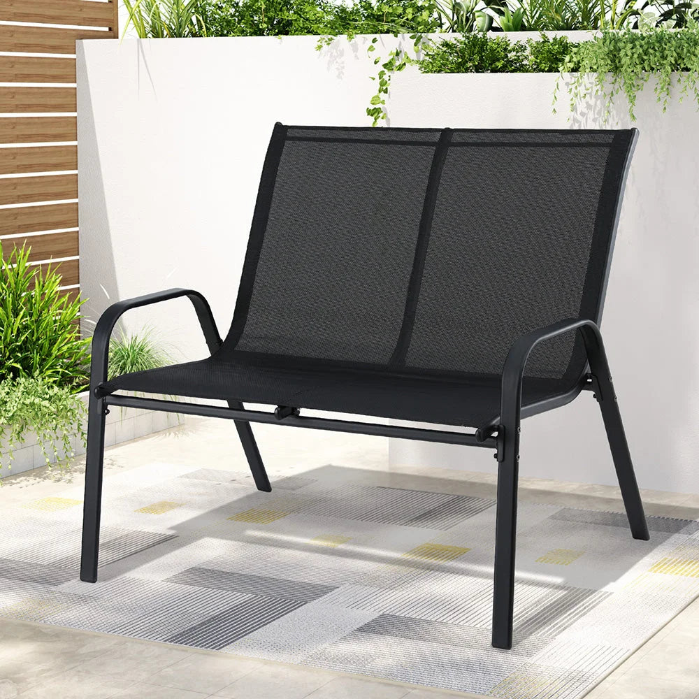 Gardeon Garden Bench Seat Steel Outdoor Patio Park Lounge