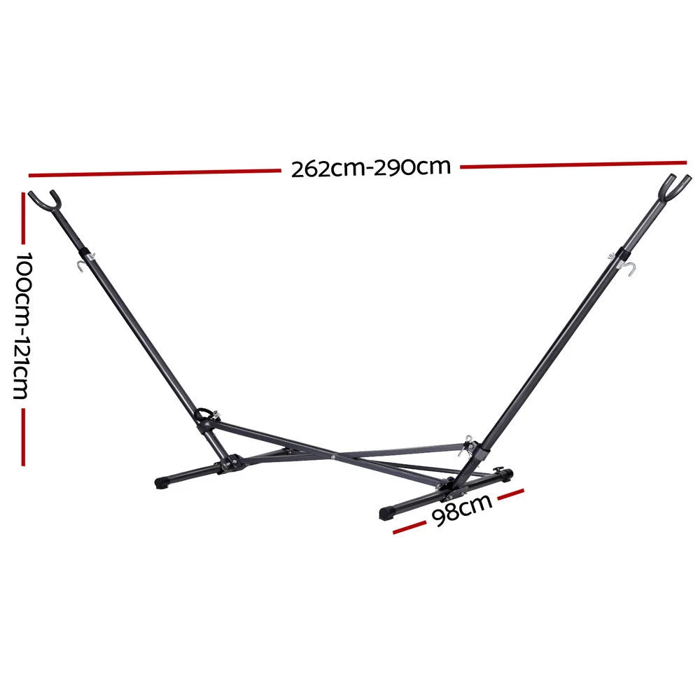 Gardeon Hammock Bed Stand Steel Frame Outdoor Indoor - Home