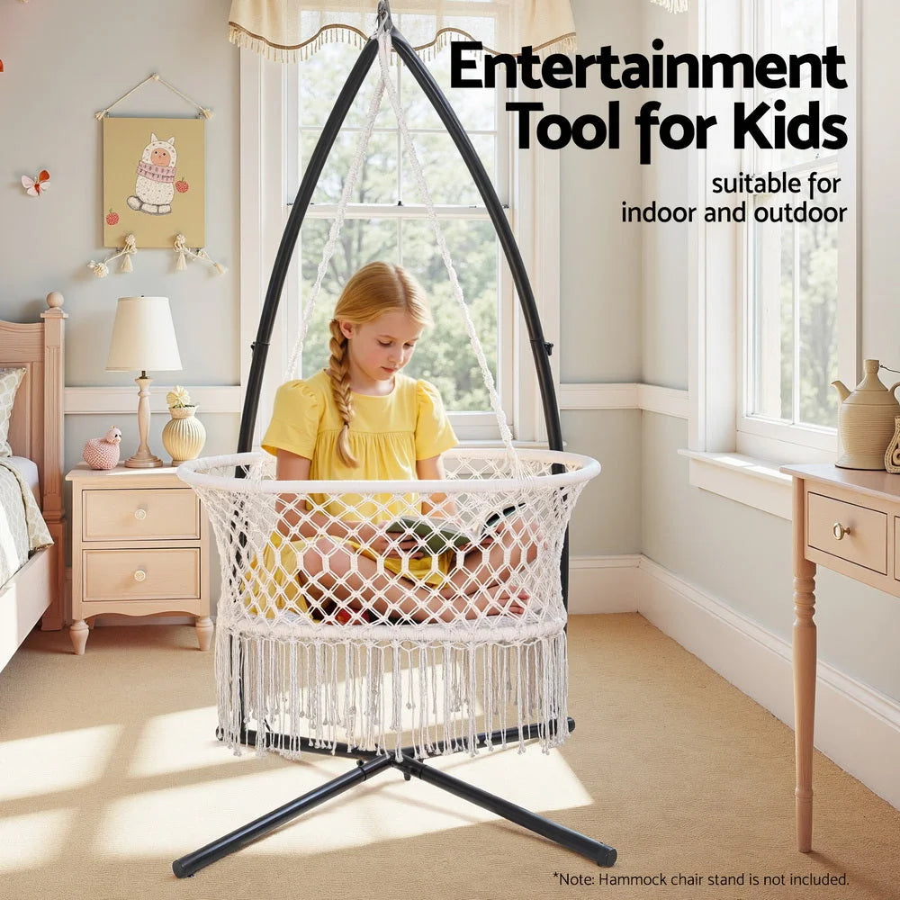 Gardeon Hammock Chair Cotton Swing Chair Outdoor Indoor