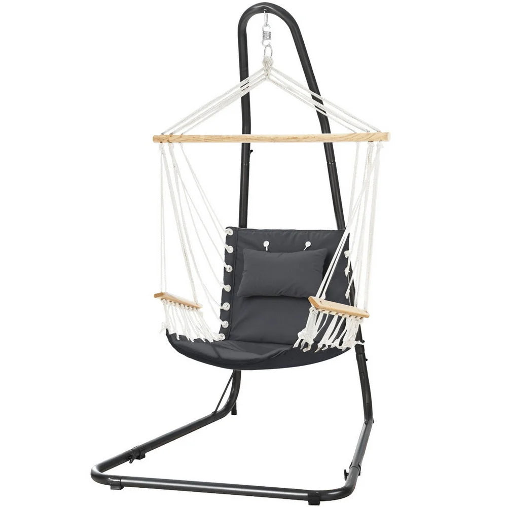 Gardeon Hammock Chair With Heavy Duty Steel Stand Home Garden