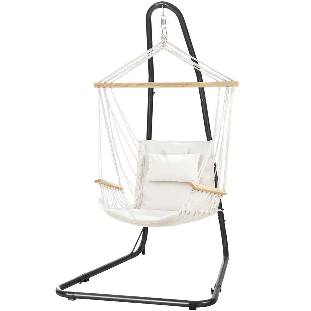 Gardeon Hammock Chair with Heavy Duty Steel Stand - Home &