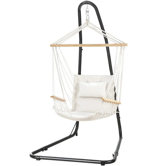 Gardeon Hammock Chair with Heavy Duty Steel Stand - Home &