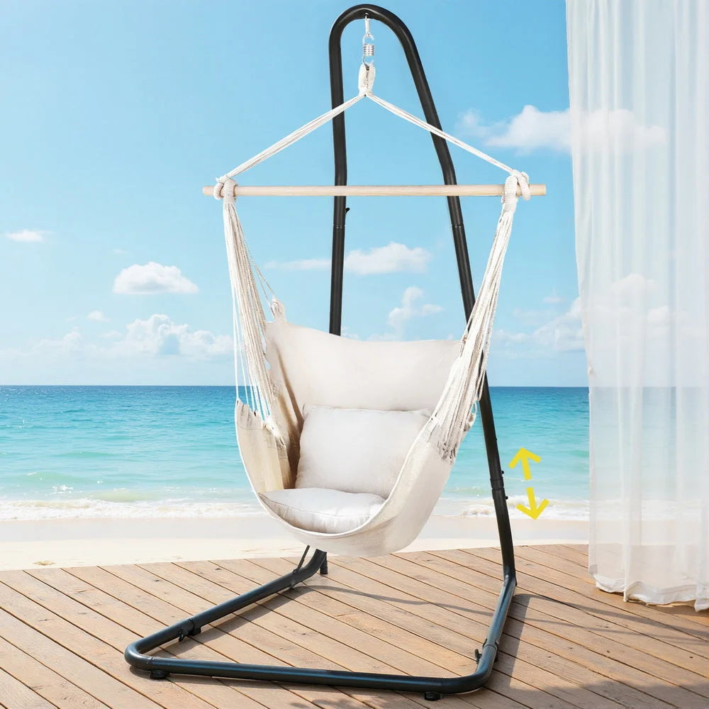 Gardeon Hammock Chair with Heavy Duty Steel Stand - Home &