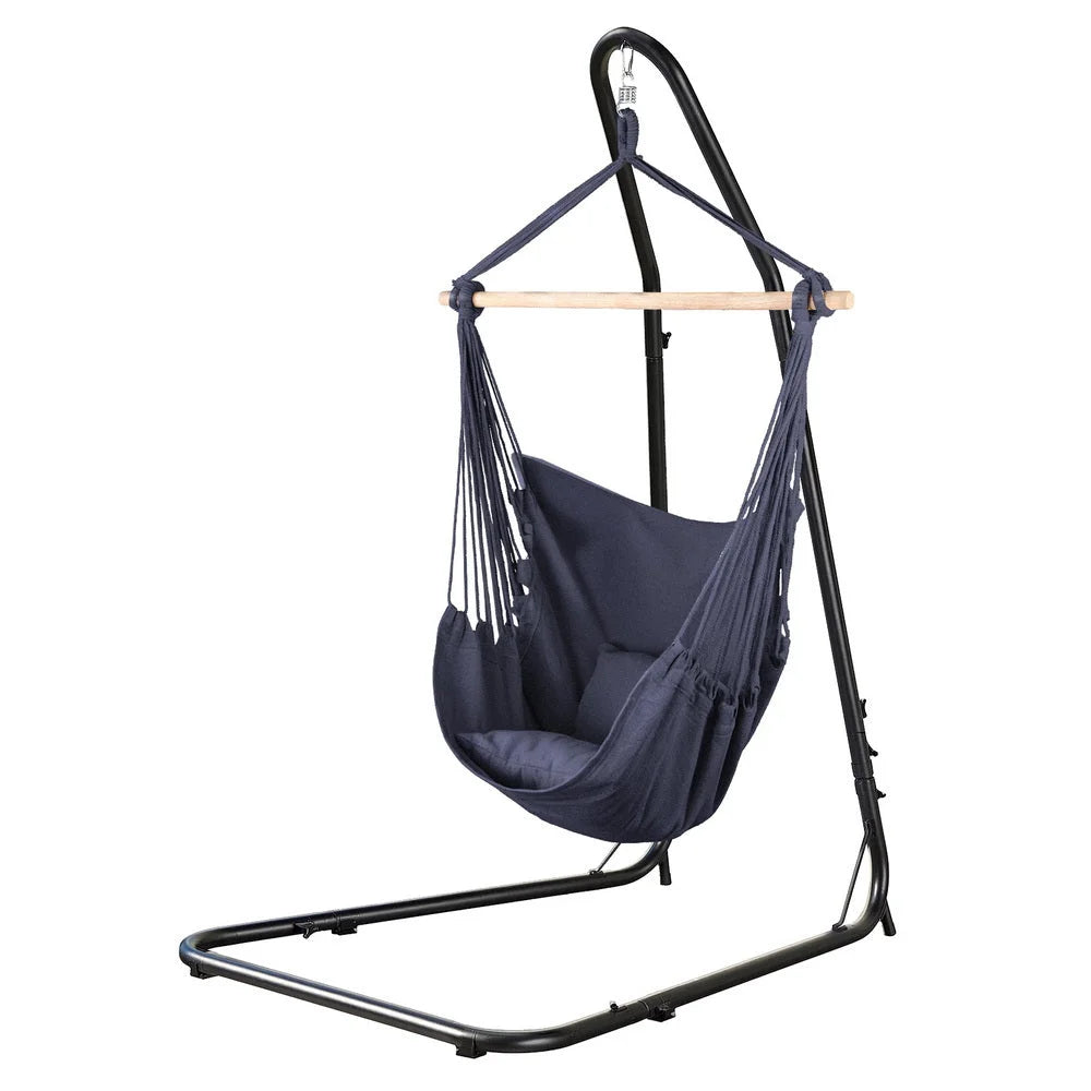Gardeon Hammock Chair with Heavy Duty Steel Stand - Home &