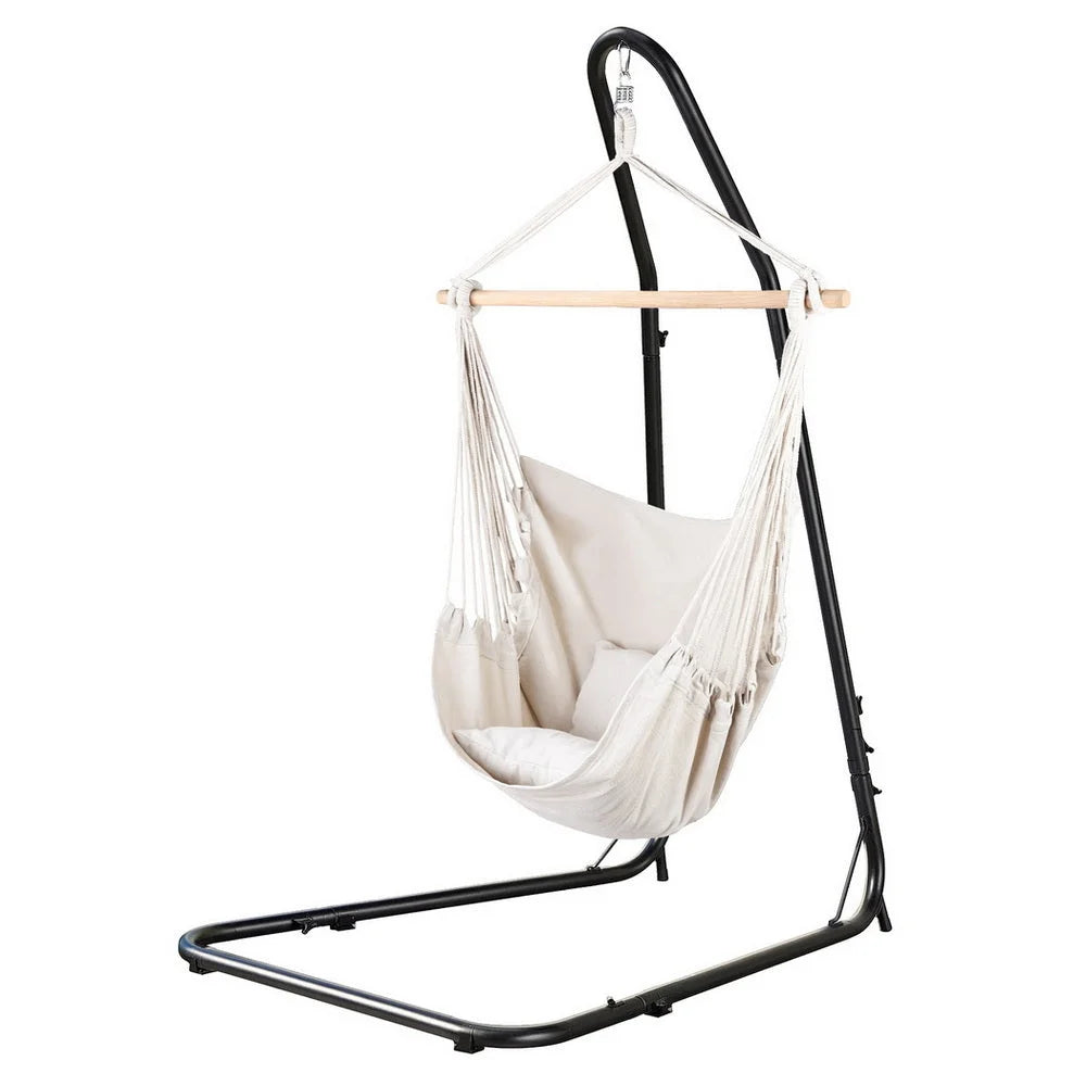Gardeon Hammock Chair with Heavy Duty Steel Stand - Home &