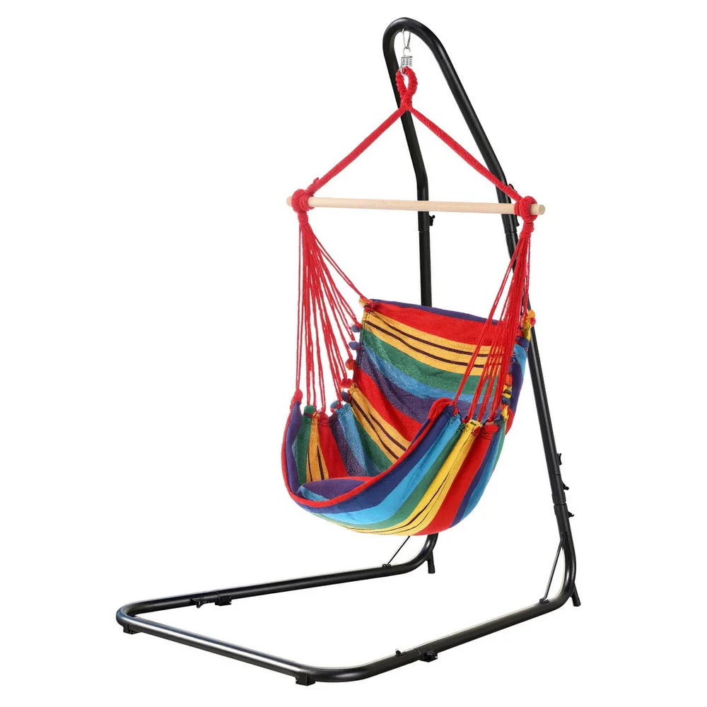 Gardeon Hammock Chair with Heavy Duty Steel Stand - Home &