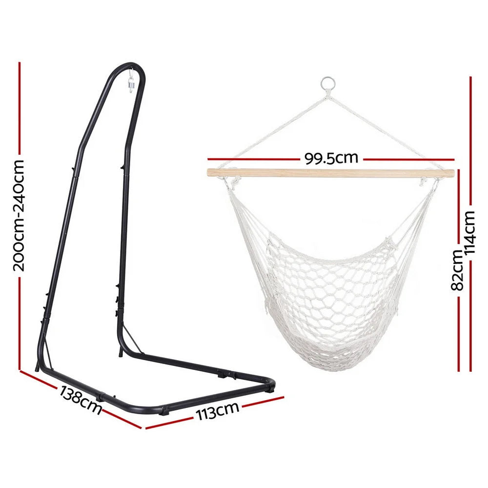 Gardeon Hammock Hanging Chair with Heavy Duty Steel Stand
