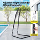Steel hammock chair with mesh backrest and caster base