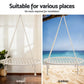 Hammock chair with padded seat and sturdy metal frame