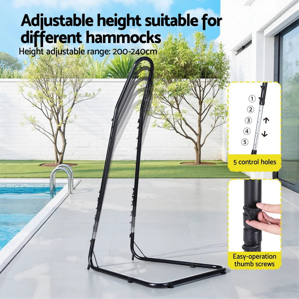 Hammock chair with armrests and tapered chair legs