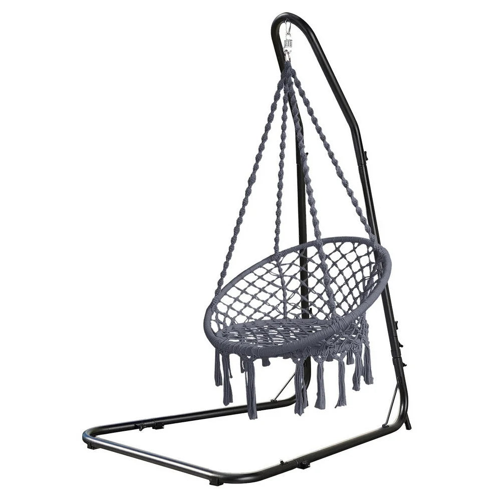 Gardeon Hammock Hanging Chair with Steel Stand - Home &