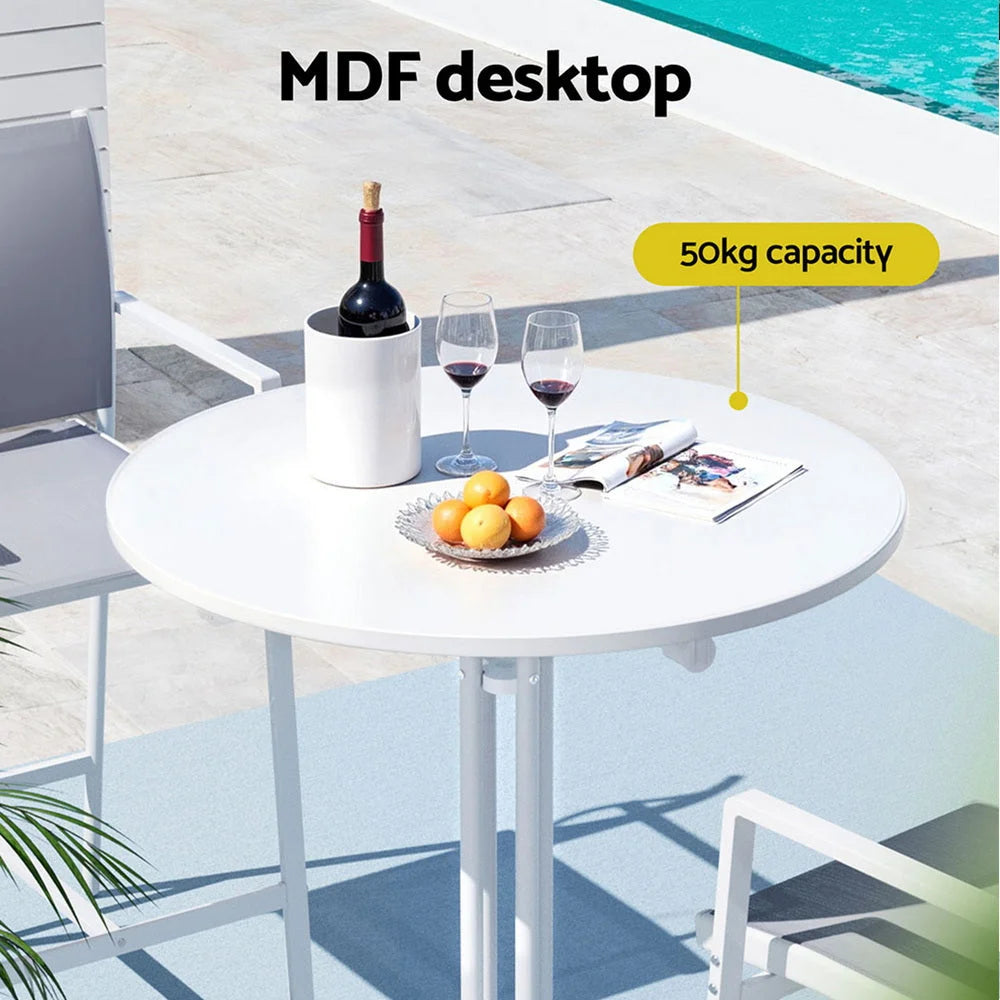 Gardeon Outdoor Bar Table Round Folding Desk Top 109cm