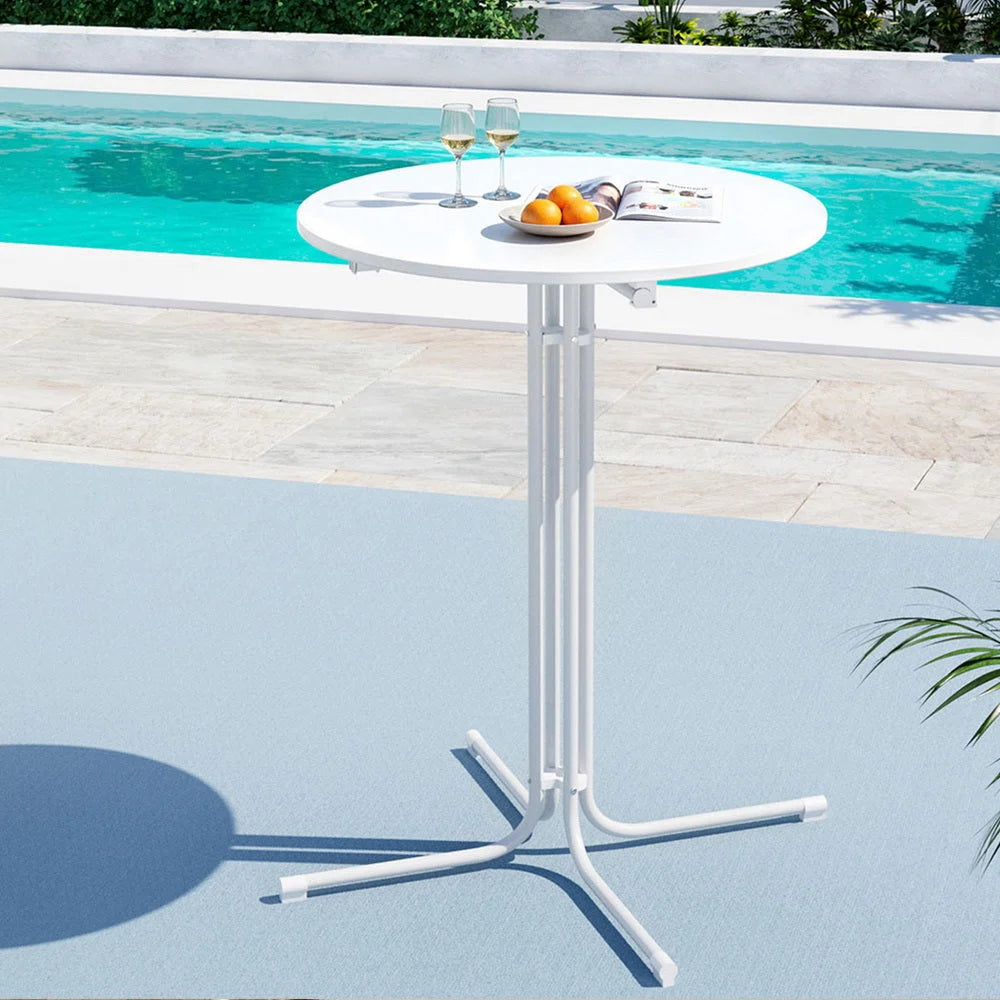 Gardeon Outdoor Bar Table Round Folding Desk Top 109cm
