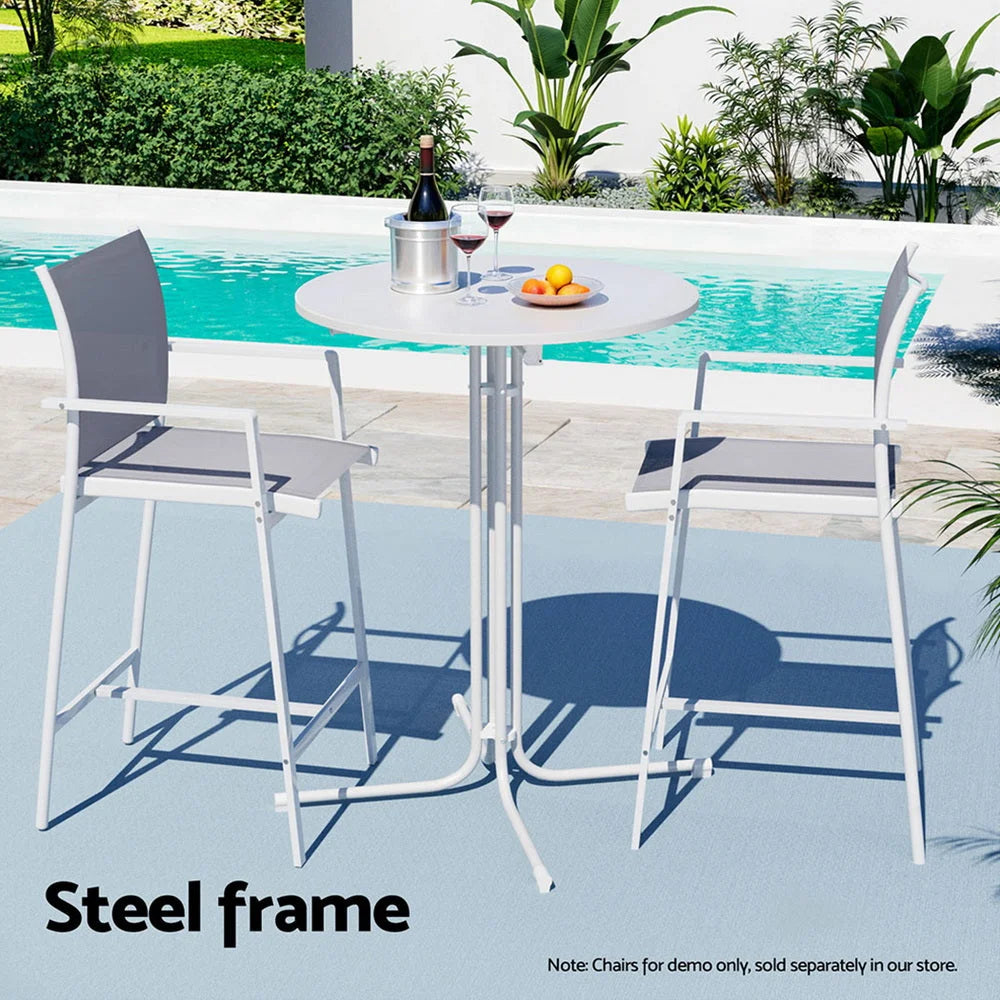 Gardeon Outdoor Bar Table Round Folding Desk Top 109cm