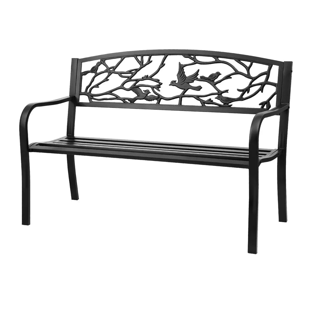 Bench Seat Steel Outdoor Furniture 3 Seater Park