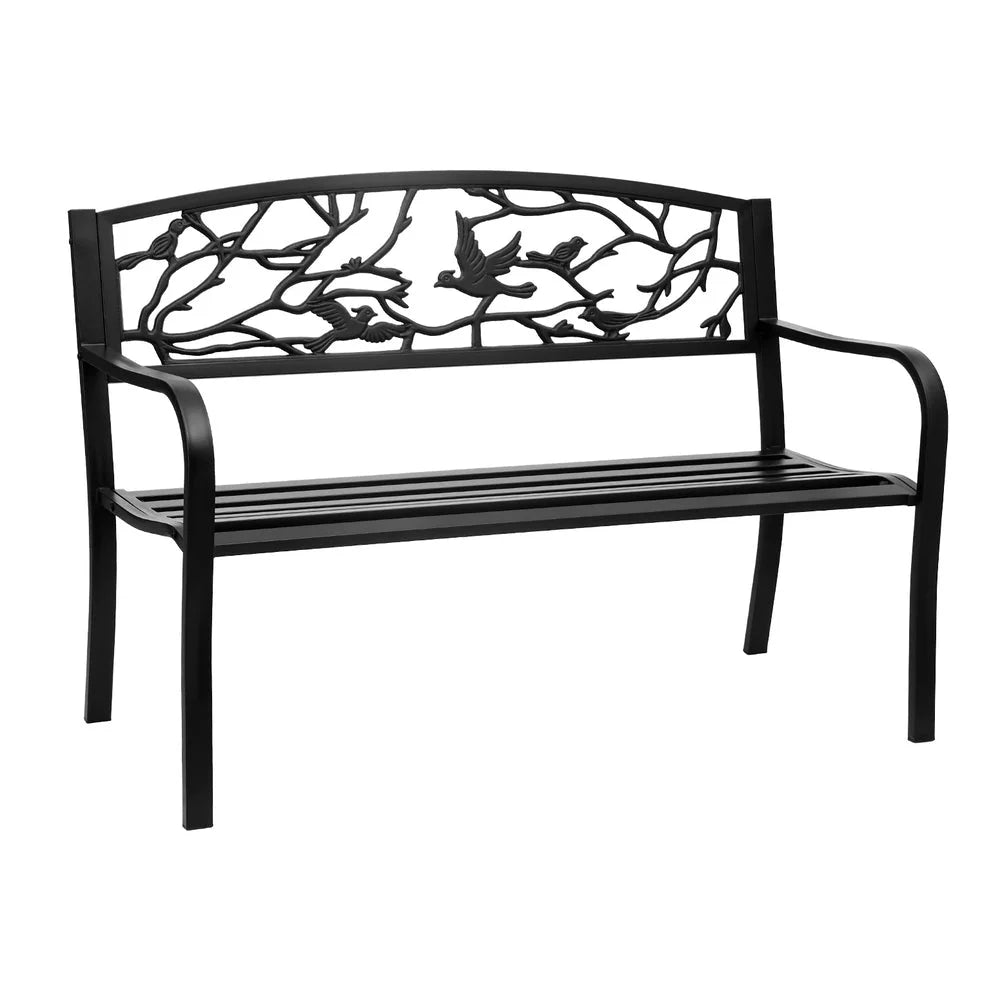 Gardeon Outdoor Bench Seat Garden Steel Outdoor Furniture 3