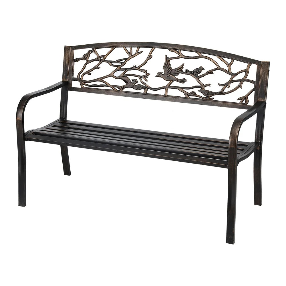 Gardeon Outdoor Bench Seat Garden Steel Outdoor Furniture 3
