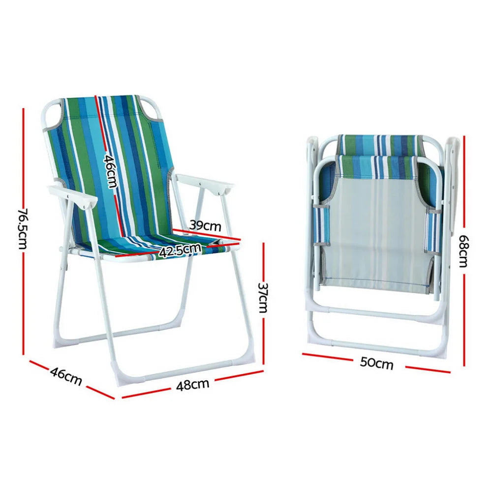 Gardeon Outdoor Chairs Folding Camping Chair Steel Portable