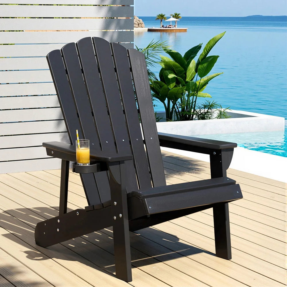 Gardeon Outdoor Chairs HDPE Adirondack Beach Chair Sun