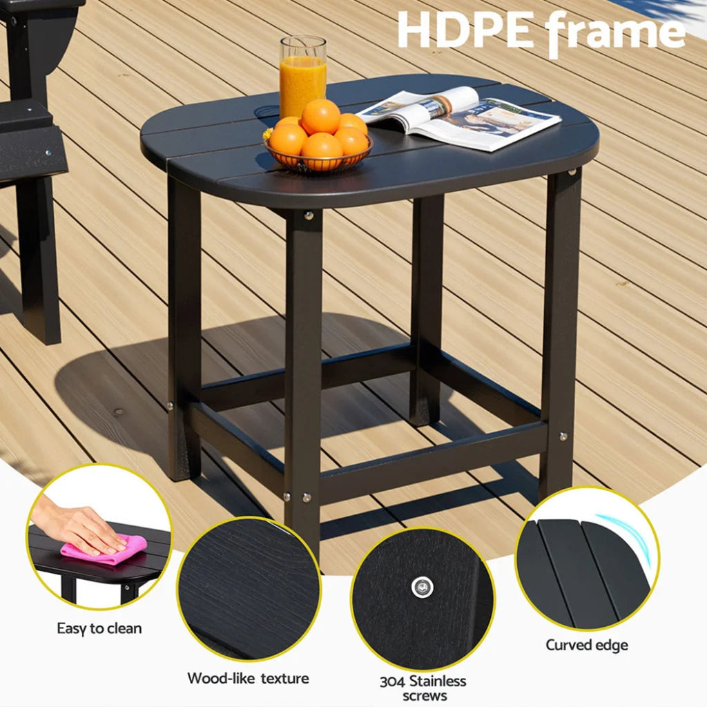 Gardeon Outdoor Coffee Side Table HDPE Desk Patio Furniture