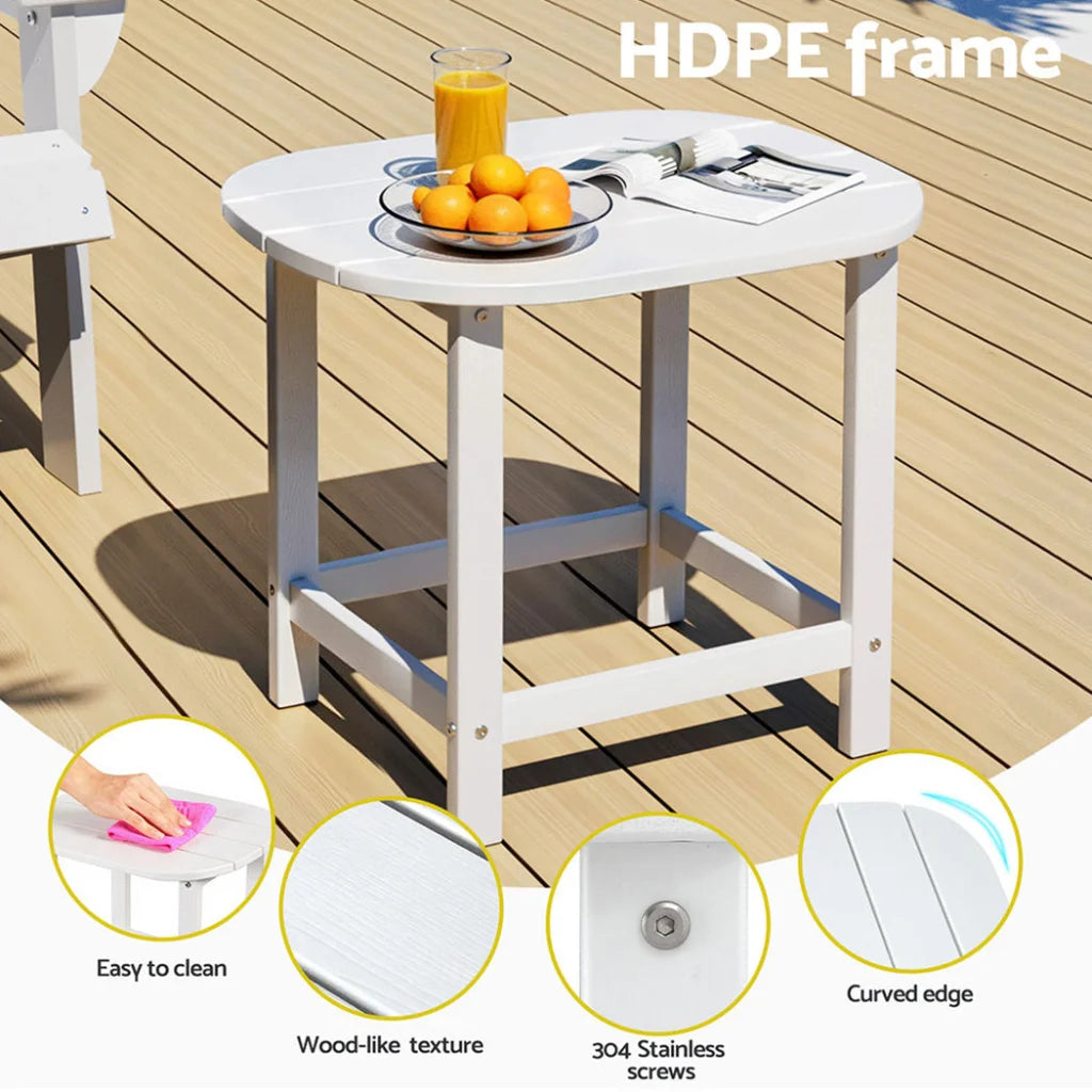 Gardeon Outdoor Coffee Side Table HDPE Desk Patio Furniture
