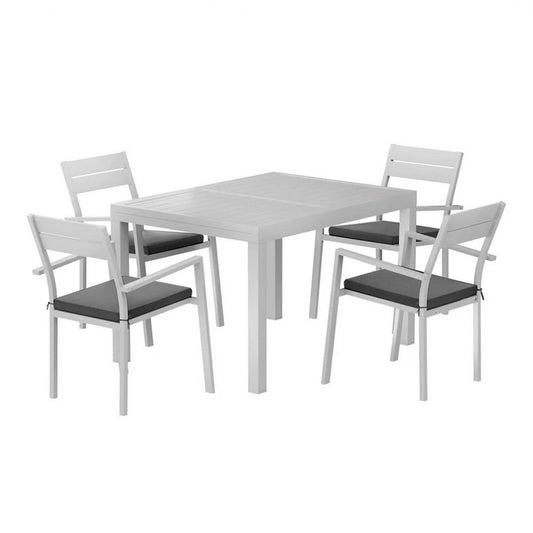 Gardeon Outdoor Dining Set 5 Piece Aluminum Extendable