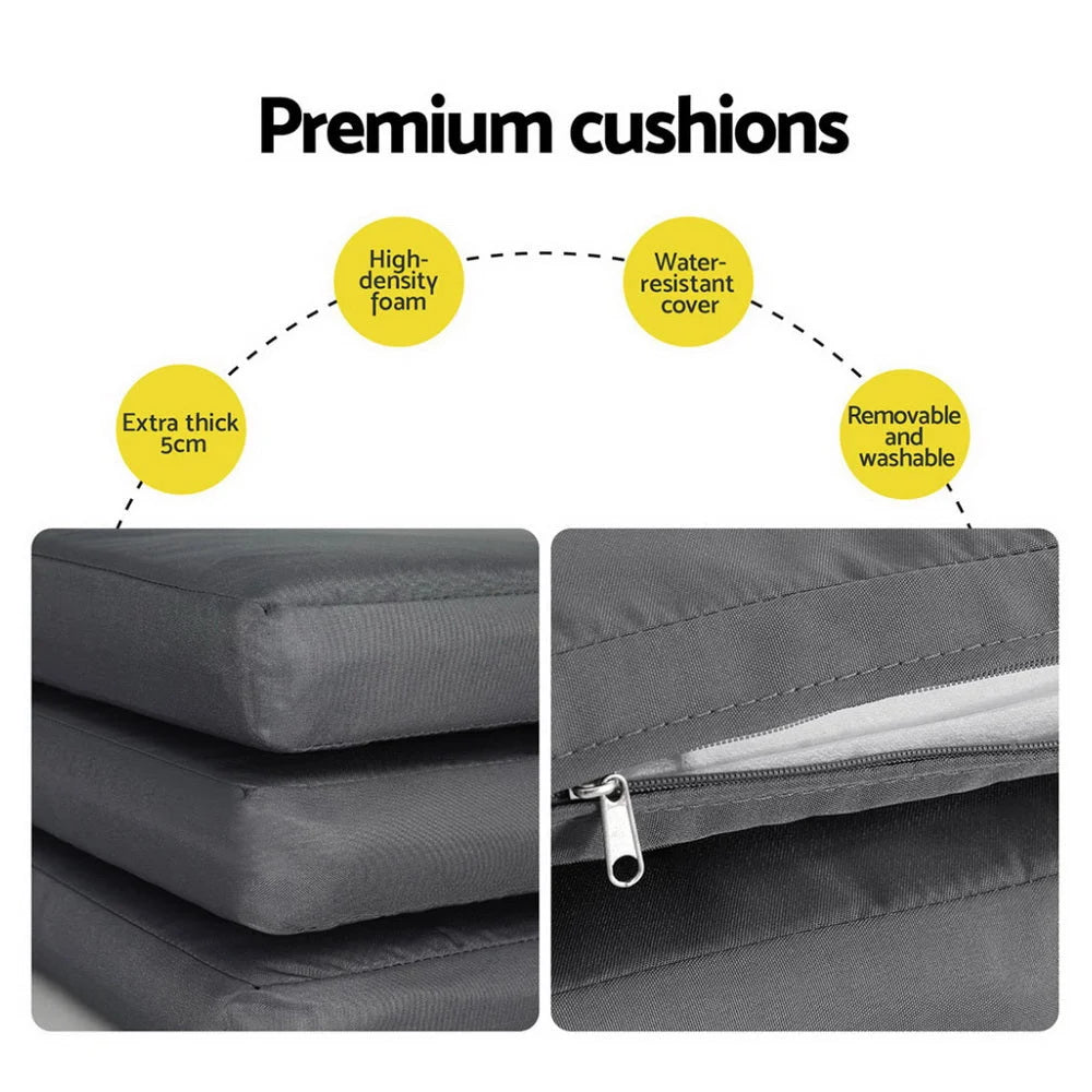 Gardeon Outdoor Dining Set 5 Piece Aluminum Extendable