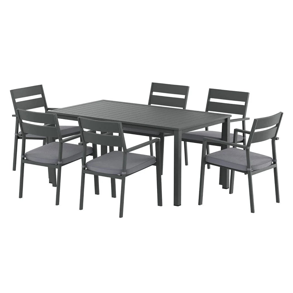 Gardeon Outdoor Dining Set 7 Piece Aluminum Table Chairs