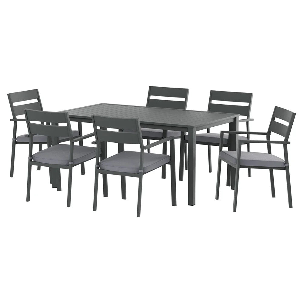 Gardeon Outdoor Dining Set 7 Piece Aluminum Table Chairs
