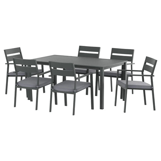 Gardeon Outdoor Dining Set 7 Piece Aluminum Table Chairs