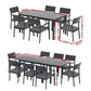 Set 9PCS Aluminum Extendable Table Chairs Patio Gardeon Outdoor Dining