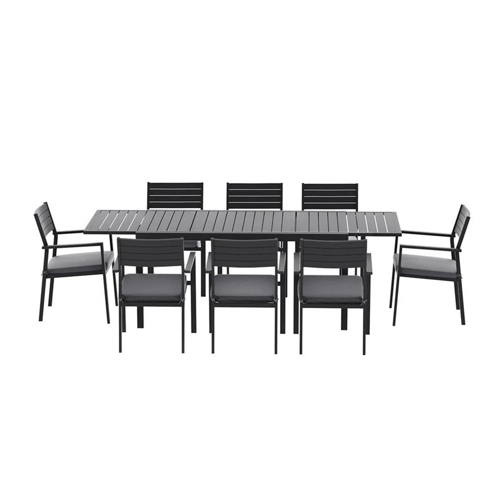 Gardeon Outdoor Dining Set 9PCS Aluminum Extendable Table