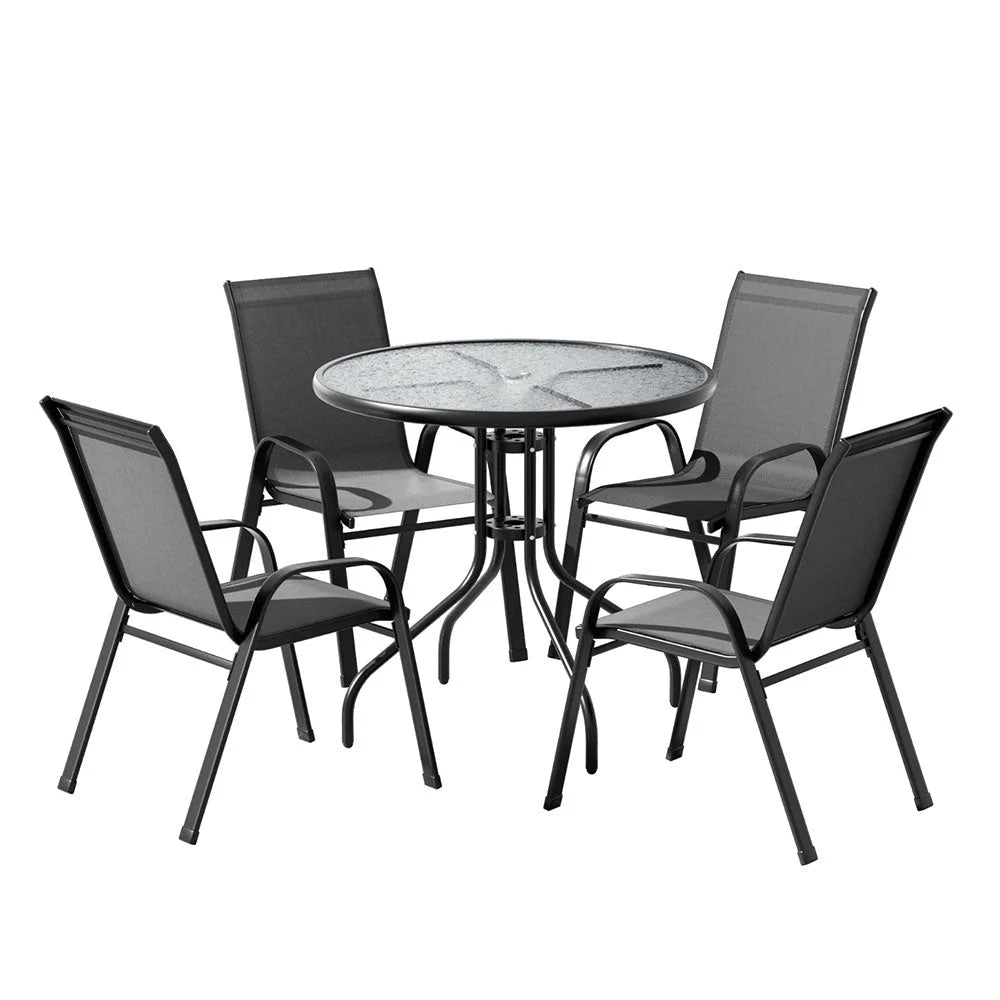 1 dining table with outdoor chairs patio bistro