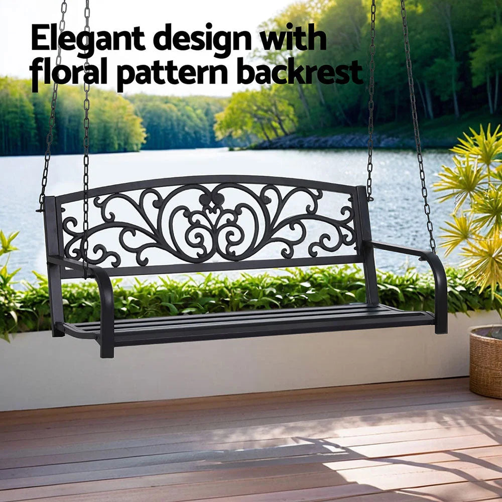 Gardeon Outdoor Porch Swing Chair Patio Furniture Floral
