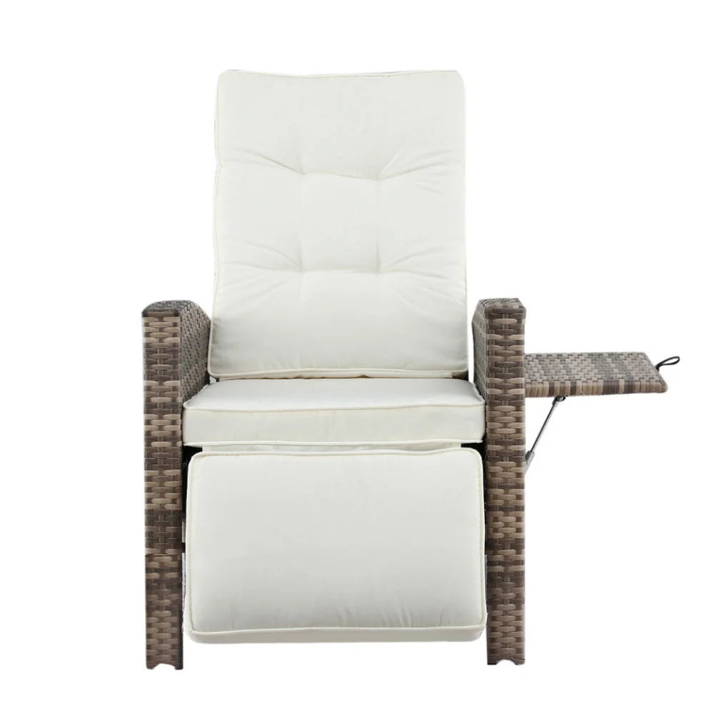 Gardeon Outdoor Recliner Chairs Sun lounge Wicker Lounger
