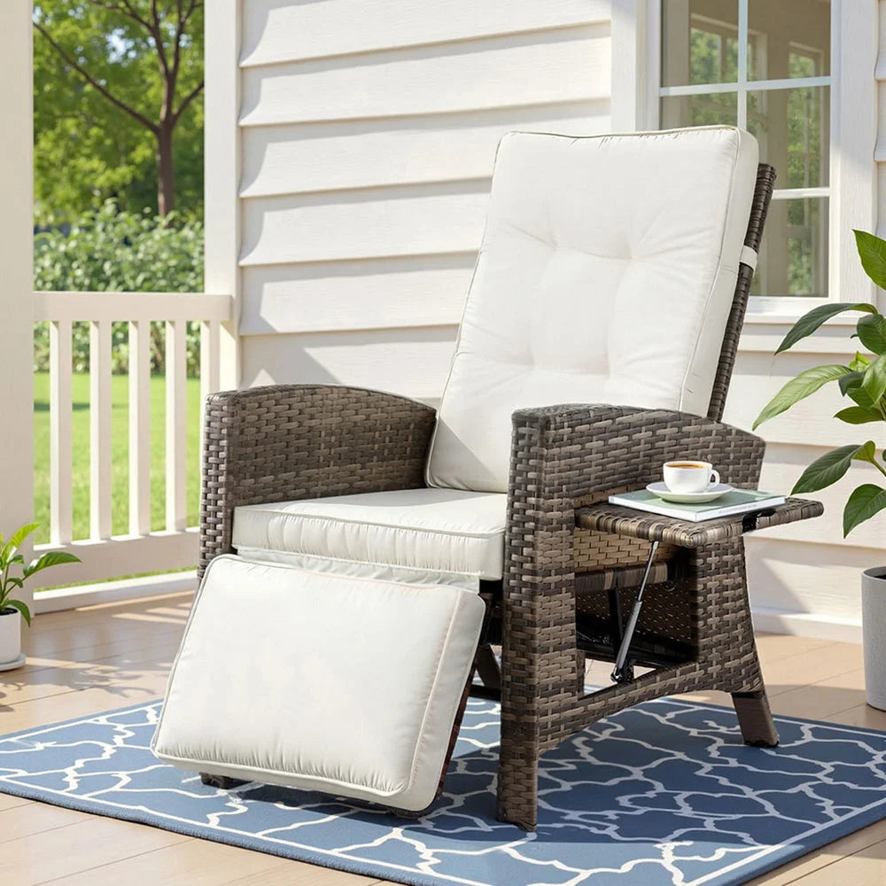 Gardeon Outdoor Recliner Chairs Sun lounge Wicker Lounger