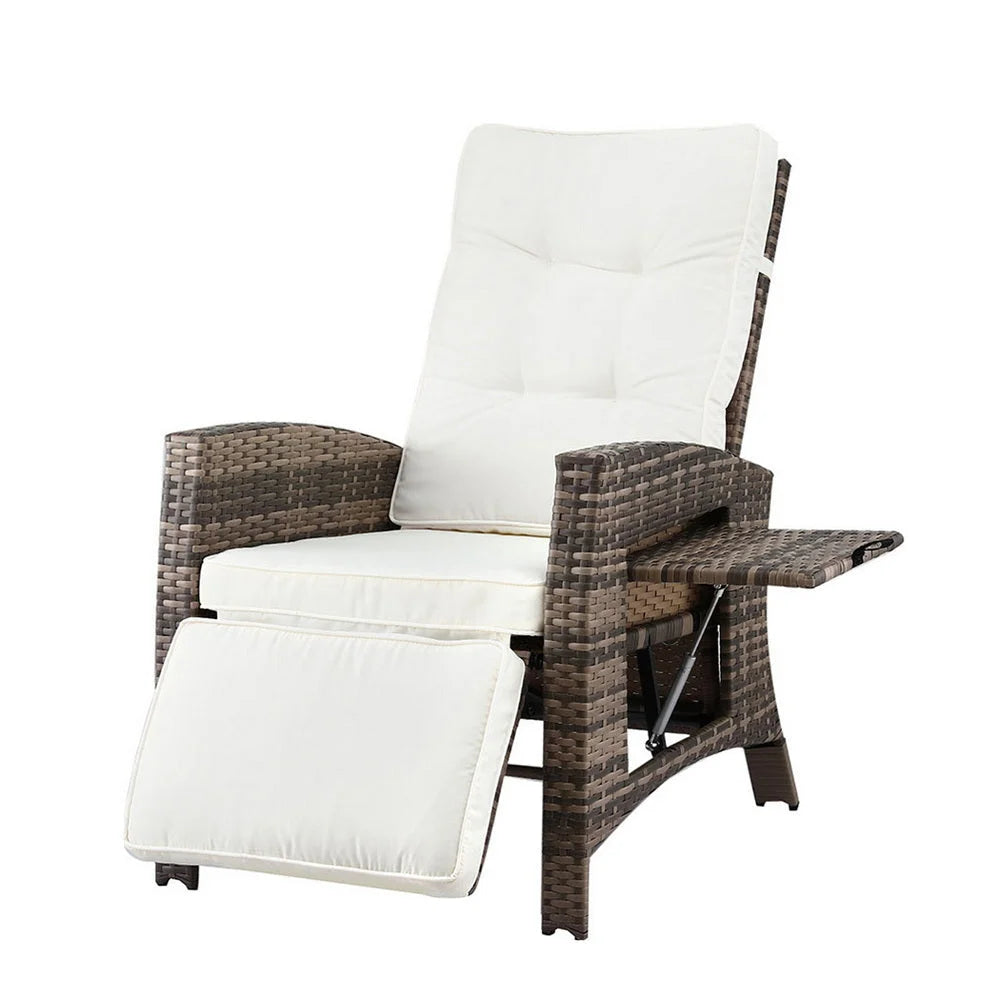 Gardeon Outdoor Recliner Chairs Sun lounge Wicker Lounger