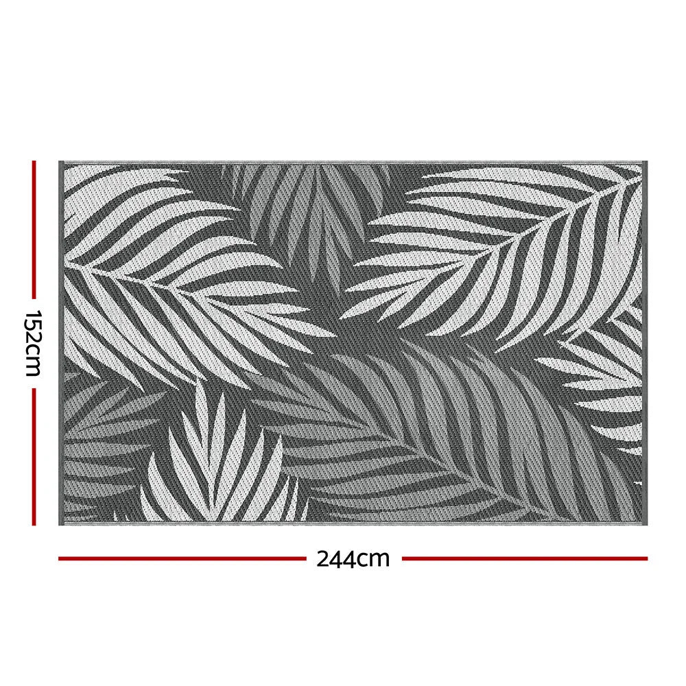 152x244cm floor rug with fabric texture and stitched trim