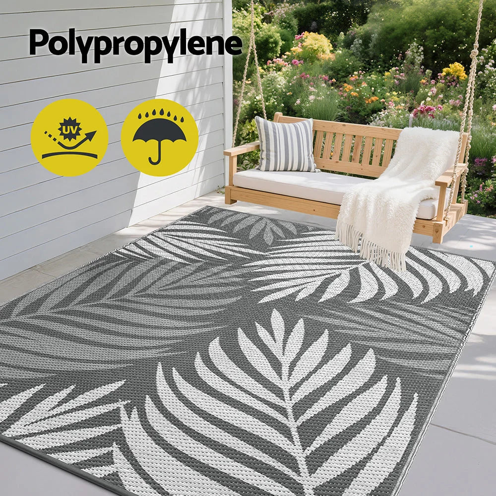 152x244cm floor rug with fabric panel and reinforced edging