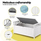 Outdoor Storage Bench Box Wooden Toy Tool Patio Furniture