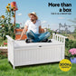 Outdoor storage bench with box toy tool patio benches