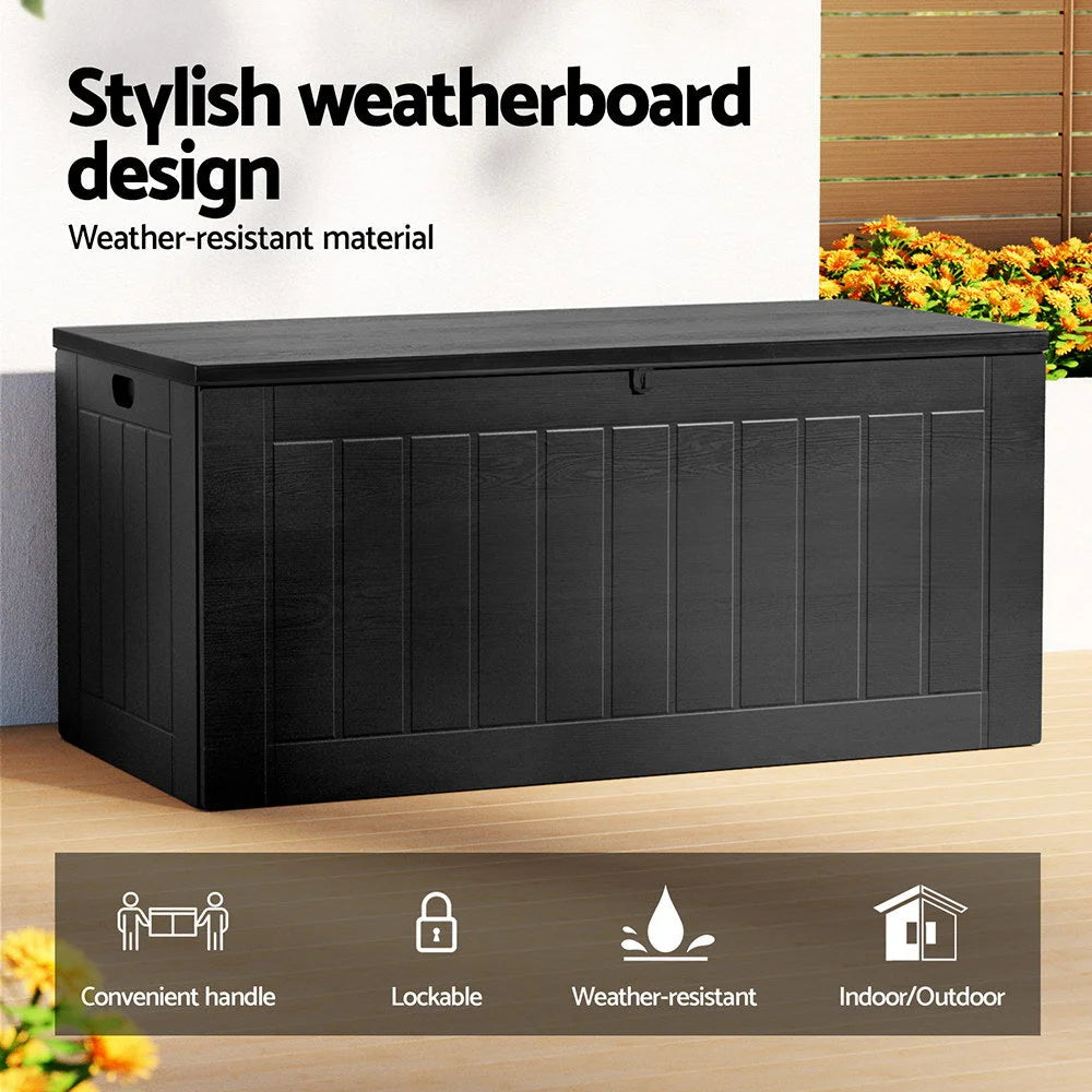 Gardeon Outdoor Storage Box 830L Container Lockable Bench