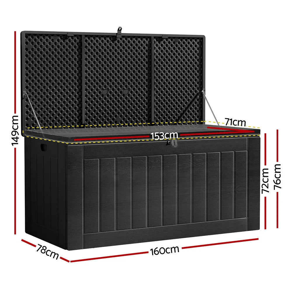 Gardeon Outdoor Storage Box 830L Container Lockable Bench