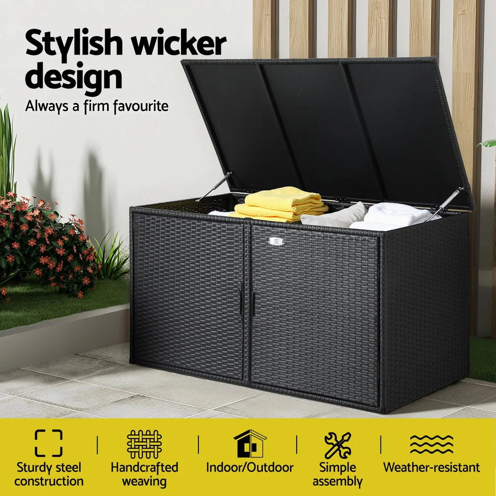 Gardeon Outdoor Storage Cabinet Box Deck Wicker Shelf Chest