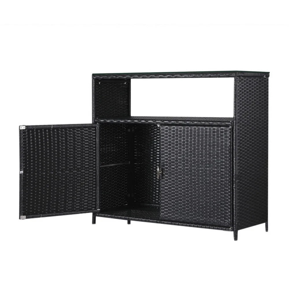 Gardeon Outdoor Storage Cabinet Box Garage Wicker Shed