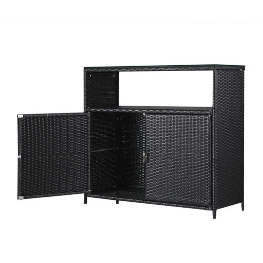 Gardeon Outdoor Storage Cabinet Box Garage Wicker Shed