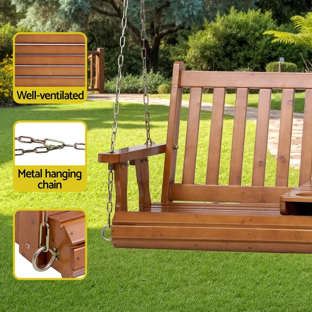 Gardeon Porch Outdoor Swing Chair Patio Furniture Wooden