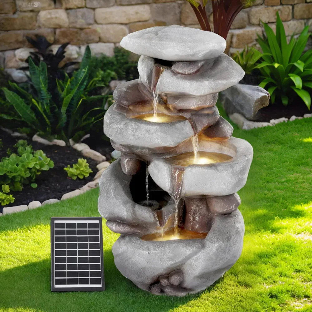 Gardeon Solar Fountain Water Feature Outdoor Indoor 4-Tier