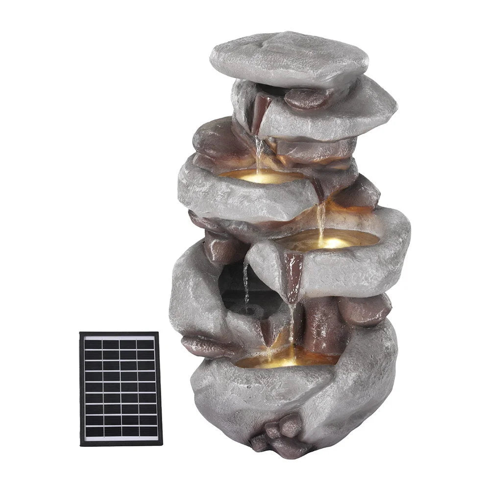 Gardeon Solar Fountain Water Feature Outdoor Indoor 4-Tier